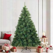vidaXL Árvore de Natal Articulada Artificial Verde 210 cm PVC, aço