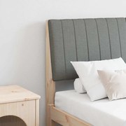 vidaXL Cabeceira estofada Cinza Escuro 140 cm