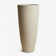 Vaso De Flores Exterior Em Cimento Paige Ø45 Cm - ↑100 Cm & Off-white - Sklum