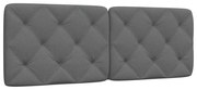 vidaXL Almofadão de cabeceira 120 cm tecido cinzento-escuro