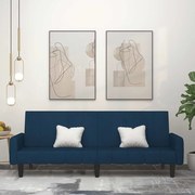 vidaXL Sofá-cama de 2 lugares veludo azul