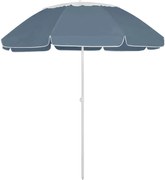 vidaXL Guarda-sol de praia 300 cm azul