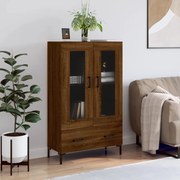 vidaXL Armário alto derivados madeira 69,5x31x115 cm carvalho castanho