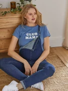 Pijama em cetim, especial gravidez e amamentação-Roupa grávida-Vertbaudet