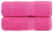 vidaXL Toalhas de rosto premium SOLUND 2 peças rosa 30x30 cm 600 g/m²