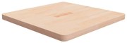 vidaXL Tampo de mesa quadrado 70x70x4 cm carvalho maciço não tratado