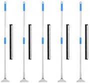 vidaXL Rodo de chão 5 pcs 55x119,5 cm aço e borracha