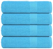 vidaXL Toalhas de banho 4 pcs 100x150 cm 360 gsm 100% algodão turquesa