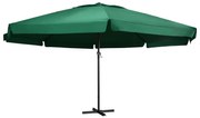 vidaXL Guarda-sol de jardim com poste de alumínio 600 cm verde