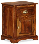 vidaXL Mesa de cabeceira em madeira sólida de acácia 40x30x50 cm