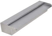 vidaXL Fonte para piscina retangular 45 cm aço inoxidável