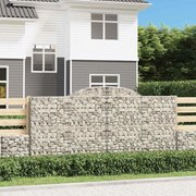 vidaXL Cestos gabião arqueados 13 pcs 300x50x140/160 cm
