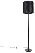 Candeeiro de pé moderno com cúpula preta 40 cm - Simplo Moderno