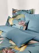 Capa de edredão em cetim de algodão Flora