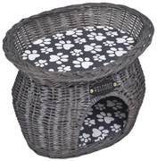 vidaXL Ninho/casa/arranhador p/ animais com almofadão salgueiro