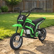 Mota eletrica bateria 350W para Crianças RZ56 MAX Rodas Ar, Couro ecológico Verde