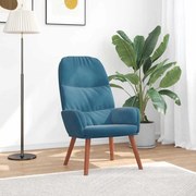 vidaXL Cadeira de descanso veludo azul