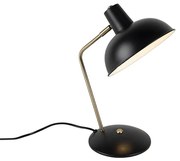 Candeeiro de mesa retro preto com bronze - Milou