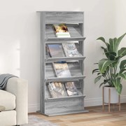 vidaXL Estante de Revistas Cinza Sonoma 70 x 41 x 156 cm