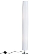 HOMCOM Candeeiro de Pé Moderno com Interruptor de Pé e Base de Aço Inoxidável Ø15x120 cm Branco