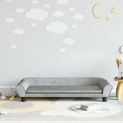 vidaXL Sofá infantil 100x50x26 cm veludo cinzento-claro