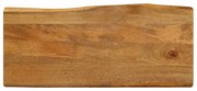 vidaXL Tampo de mesa c/ borda viva 80x40x3,8 cm mangueira maciça