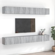 Móveis de TV 8pcs 60x30x30 cm derivados de madeira cinza sonoma