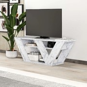 Móvel de TV "Luna" – Branco Mármore – 120 x 40 x 33,5 cm – Design Mode