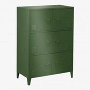 Cajonete Armário De 6 Portas Em Aço Pohpli Verde Pesto - Sklum