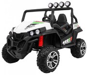 Carro elétrico para Crianças 2 Lugares Grand Buggy 24V 4x4 LIFT STRONG Rodas Espuma EVA, Assento couro ecológico Branco