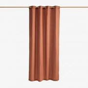 Cortina De 140x260 Cm Em Linho Varone Ferrugem - Sklum