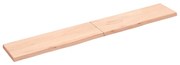 vidaXL Prateleira de parede 200x30x(2-4)cm carvalho maciço não tratado
