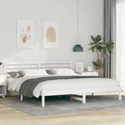 vidaXL Estrutura da Cama com cabeceira Branco 180 x 200 cm
