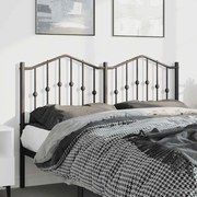 vidaXL Cabeceira de cama 135 cm metal preto