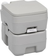 vidaXL Sanita portátil para campismo 20+10 L cinzento
