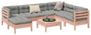 vidaXL 8 pcs conj. sofás jardim c/ almofadões madeira abeto-de-douglas