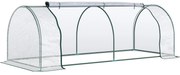 Outsunny Estufa transparente para jardim ou terraço para cultivo de plantas e flores com porta zip 250x100x80cm PVC | Aosom Portugal