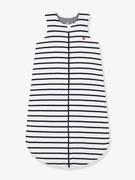 Saco de bebé às riscas, em algodão, da Petit Bateau branco estampado