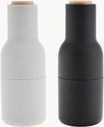 Moinhos de sal e pimenta com tampas em madeira de faia Bottle Grinder, conjunto de 2