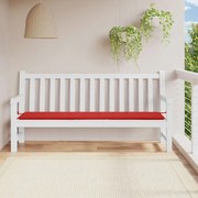 Almofadão p/ banco de jardim 200x50x4 cm tecido vermelho