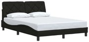 vidaXL Estrutura de cama sem colchão 120x200 cm tecido preto