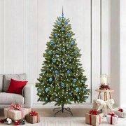vidaXL Árvore de Natal Artificial Verde 210 cm PVC e Metal