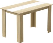 HOMCOM Mesa de jantar mesa de cozinha design moderno com grande tampo 2-4 pessoas em madeira dim. 120L x 69l x 75H cm | Aosom Portugal