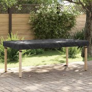vidaXL Capa de Mesa Liso Preto 202 x 92 x 15 cm tecido