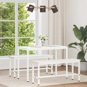 vidaXL Mesa de jantar Branco 110 x 55 x 75 cm