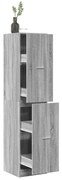 vidaXL Armário boticário 40x41x174,5cm deriv. madeira cinzento sonoma