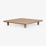 Mesa De Centro Quadrada 90x90 Cm Em Madeira De Acácia Portet Marrón Acacia Claro - Sklum