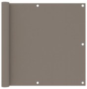 vidaXL Tela de varanda 90x300 cm tecido Oxford cinzento-acastanhado
