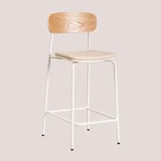 Banqueta Alta Em Imitação De Couro (65 Cm) Wilpier Gardénia Branco - Sklum