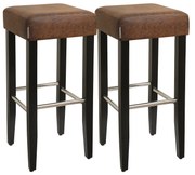 Banqueta de bar com assento acolchoado de espuma. | SONGMICS | 36 x 36 x 76 cm | castanho | LDC33BR.